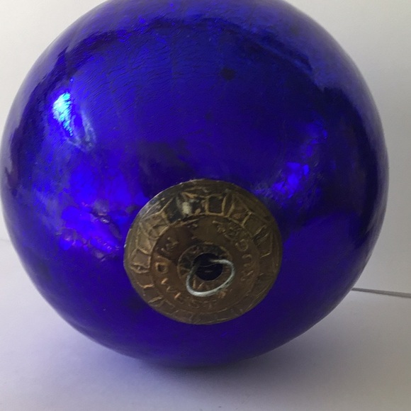 Extra Large 19” Kugel Cobalt Blue Glass Ornament - Picture 5 of 12